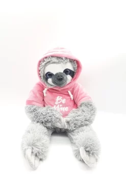Faultier Sloth Mit Rosa Hoodie "Be Mine" Plüsch Kuscheltier Liebe 30cm