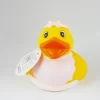 Gummiente Badeente Mit Quietsche - Baby Mädchen Mit Rosa Schleife