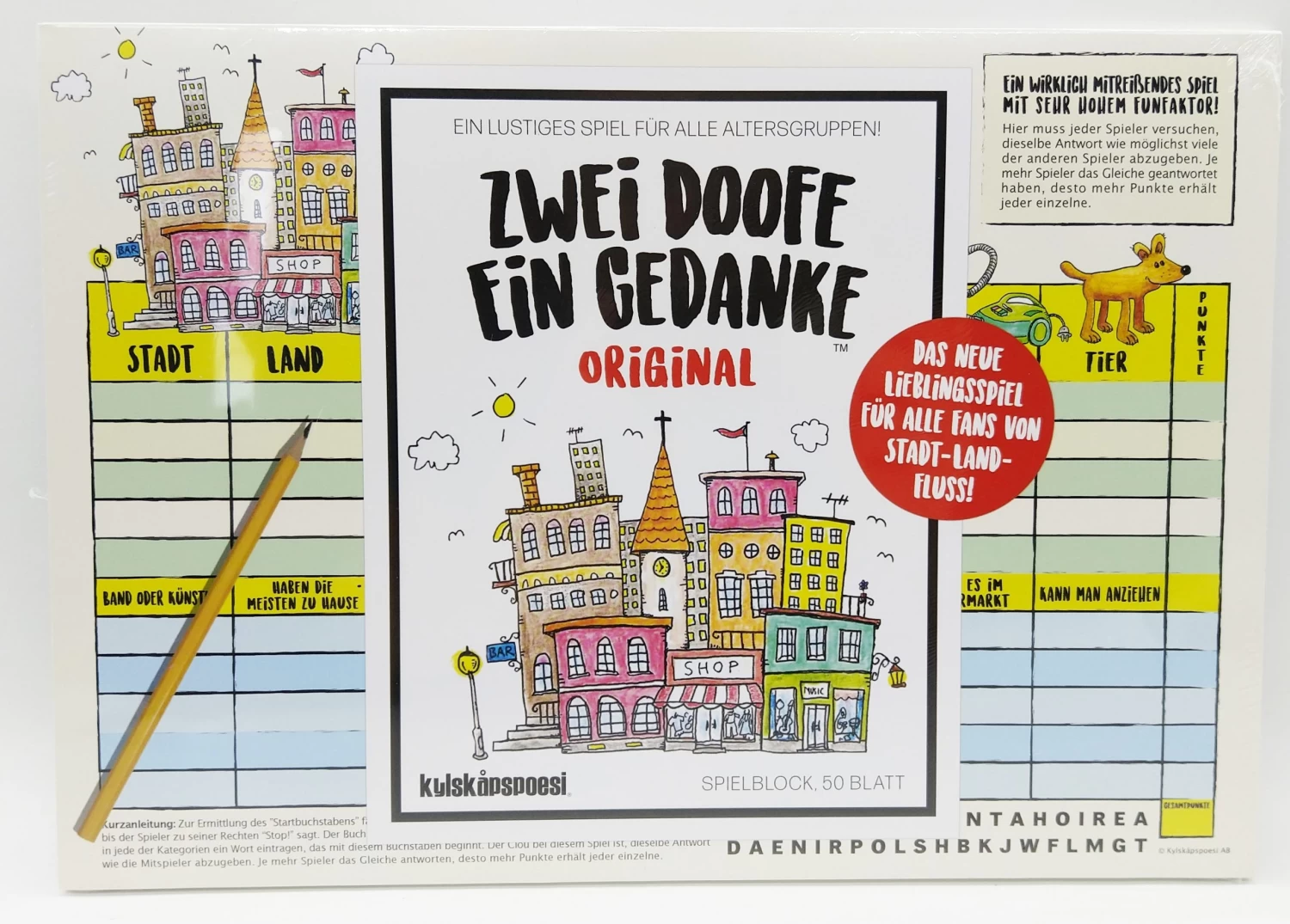 Zwei Doofe Ein Gedanke - Spielblock - Das Alternativ-Spiel Zu Stadt-Land-Fluss 1 Zwei Doofe Ein Gedanke - Spielblock - Das Alternativ-Spiel Zu Stadt-Land-Fluss