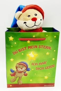 Mützenknirpse - Plüschteddy In Schachtel "Du Bist Mein Stern, Ich Hab Dich Gern"