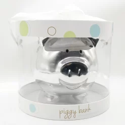 Pearhead Piggy Bank Sparschwein Silber Ca. 20cm In Geschenkbox