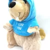 Biber Mit Hoodie Ca 38cm Plüsch Kuscheltier 3855 - Blau "I Like You"