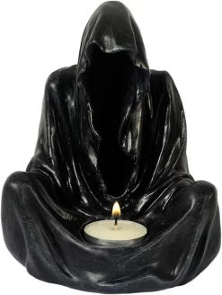 Der Tod Als Teelichthalter Ca. 16cm Handbemalt Dekofigur MC30635