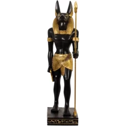 Ancient Egypt Anubis Stehend Ca. 20 Cm Handbemalt Dekogegenstand Ägypten MC90000