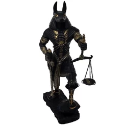 Ägyptische Anubis Figur Mit Schale Ca. 26cm Handbemalt Dekogegenstand MC90178