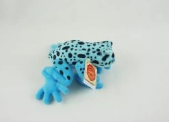 Teddy Hermann 92030 Frosch Blau Plüsch Kuscheltier Ca 13cm -Kuscheiz Geschäft P1280236