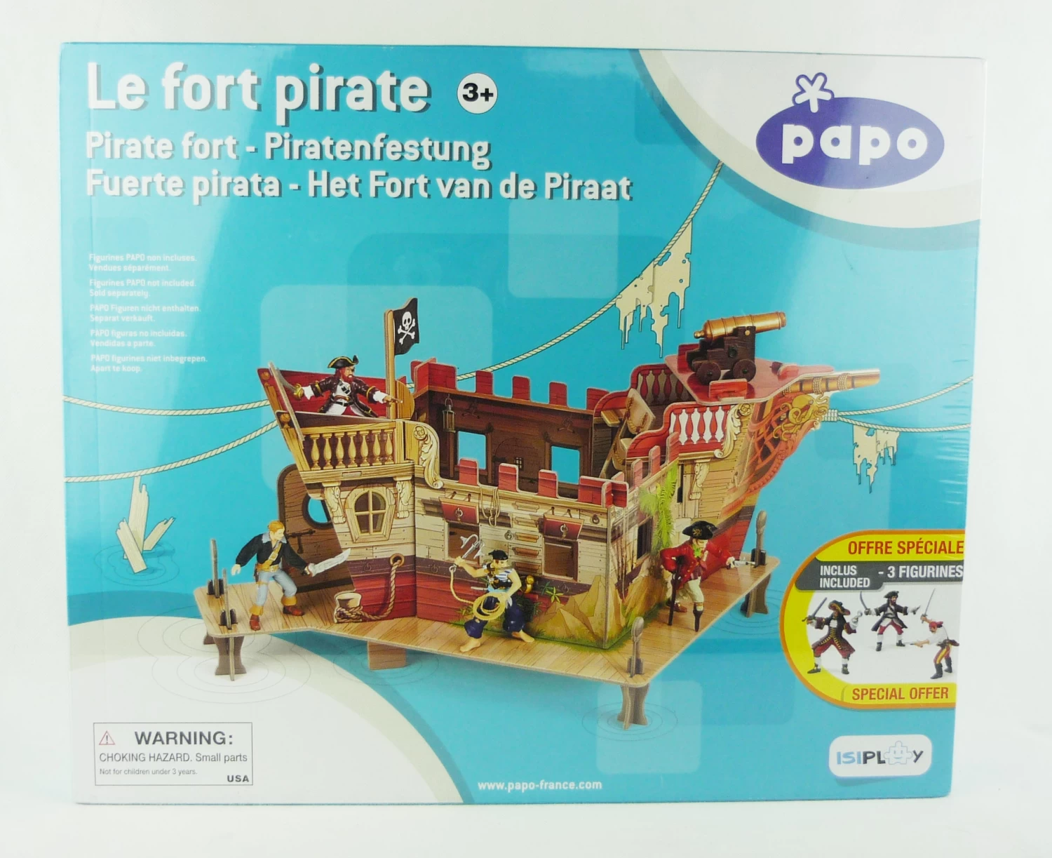 Papo 80403 Piratenfestung Le Fort Pirate Spielset Mit 3 Figuren 2 Papo 80403 Piratenfestung Le Fort Pirate Spielset Mit 3 Figuren – Bild 2
