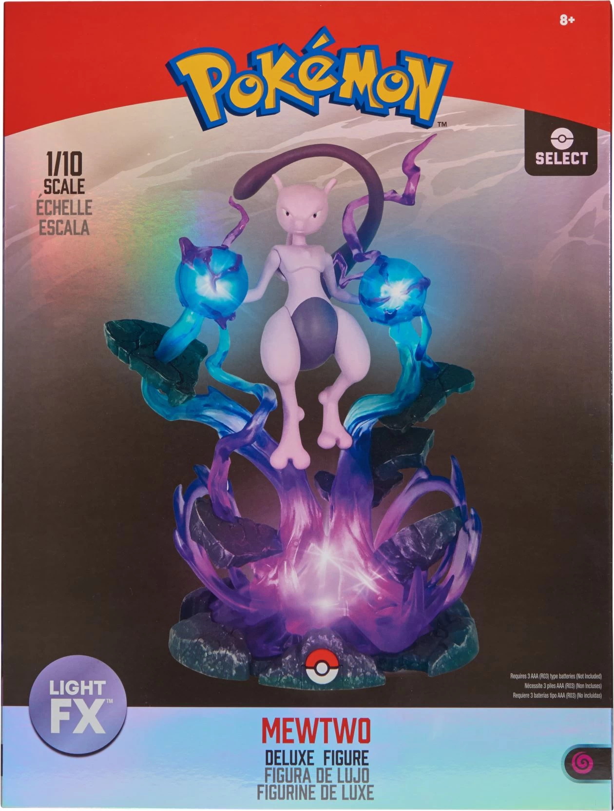 Jazwares PKW0082 Pokémon Select Light FX Collector Deluxe Statue - Mewtwo 3 Jazwares PKW0082 Pokémon Select Light FX Collector Deluxe Statue - Mewtwo – Bild 3