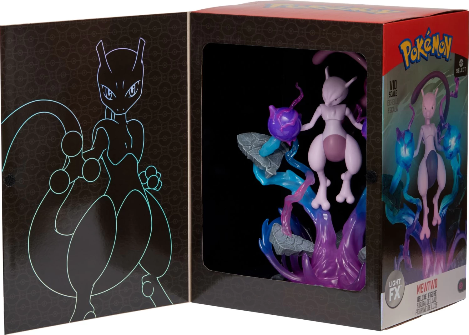 Jazwares PKW0082 Pokémon Select Light FX Collector Deluxe Statue - Mewtwo 2 Jazwares PKW0082 Pokémon Select Light FX Collector Deluxe Statue - Mewtwo – Bild 2