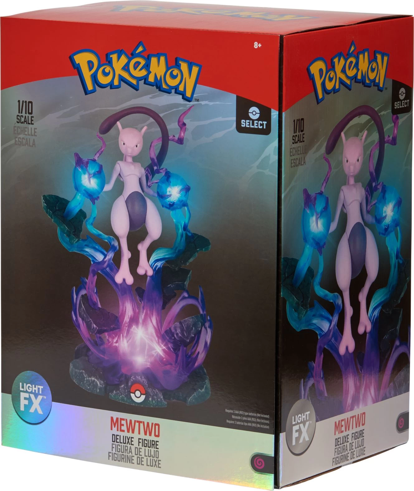Jazwares PKW0082 Pokémon Select Light FX Collector Deluxe Statue - Mewtwo 4 Jazwares PKW0082 Pokémon Select Light FX Collector Deluxe Statue - Mewtwo – Bild 4