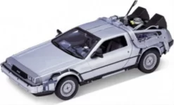 Welly SET De Lorean Back To The Future Teil 1-3 Diecast Metall Time Machine 1:24 -Kuscheiz Geschäft Welly De Lorean Back to the Future Teil 1 1zu24