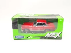 Welly NEX Mercedes Benz 230SL Rot Mit Freilauf Diecast Metal 1:24 Sammelmodell