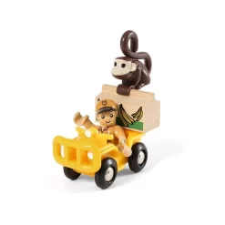 Brio Safari Arbeiter Mit Fahrzeug, Bananen Und Einem Affen 33865 -Kuscheiz Geschäft brio 33865 4