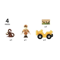 Brio Safari Arbeiter Mit Fahrzeug, Bananen Und Einem Affen 33865 -Kuscheiz Geschäft brio 33865 6