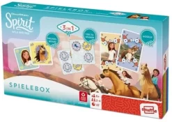 Dreamworks Spirit 3in1 Spiele-Box (Freunde-Memo, Vier Zusammen, Mogeln)
