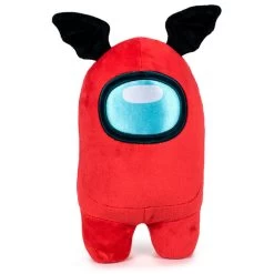 Among Us Plüsch Kuscheltier Ca 30cm - Rot Mit Fledermausohren (10901)