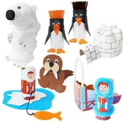 Re Cycle Me - Klorollen Werden Zu Winter Spielgefährten - Mit 6 Kunstprojekten -Kuscheiz Geschäft re cycle me 5 bastelsets winter 22x25cm 2