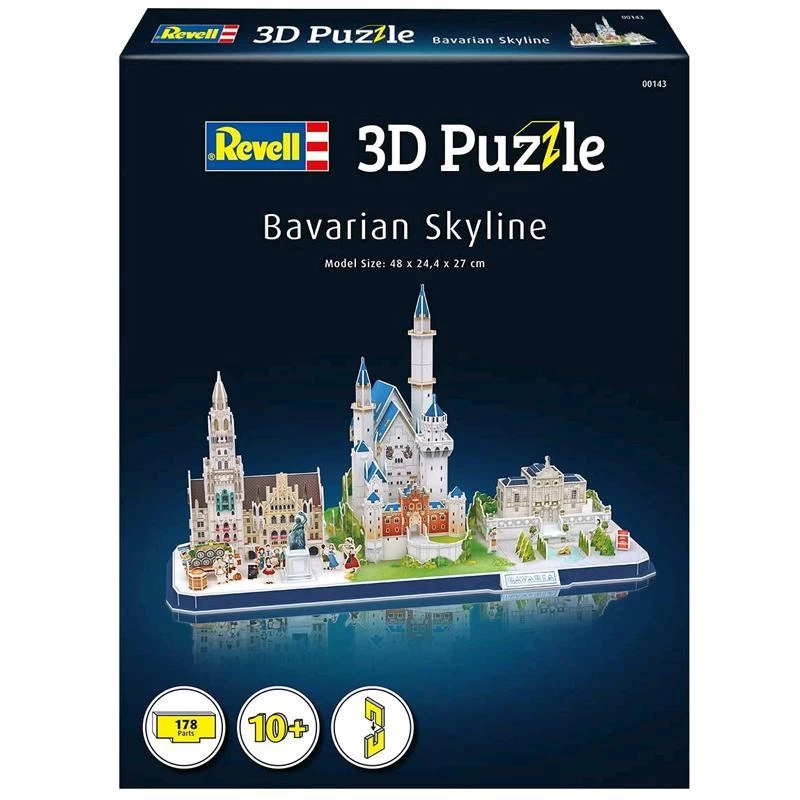 Revell 3D Puzzle Bavarian Skyline Bayern 178 Teile 00143 1 Revell 3D Puzzle Bavarian Skyline Bayern 178 Teile 00143